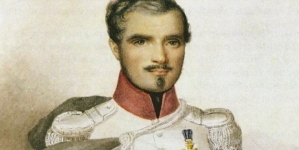 Ludwik Bystrzonowski w mundurze majora krakusów z 1831 roku.
