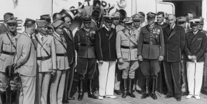 Weterani Armii Polskiej w Ameryce po przypłynięciu do Gdyni w lipcu 1938 r.
