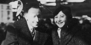 Pianista Artur Rubinstein po przyjeździe do Tokio w 1935 roku.