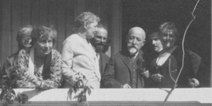 Profesor Władysław Leopold Jaworski podczas pobytu u profesora Łepkowskiego w Milanówku w 1930 roku.