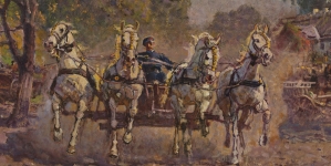 "Pędząca czwórka" Zygmunta Rozwadowskiego.