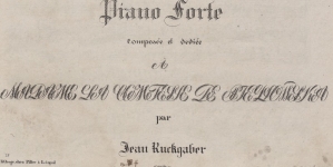 Jan Ruckgaber "Polonaise: pour le Piano-forte: op. 4" (strona tytułowa)