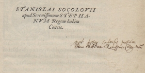 Stanisław Sokołowski "Pro cvltv et adoratione Iesv Christi in Evcharistiae sacramento Stanislai[i] Socolovii [...]." (strona tytułowa)