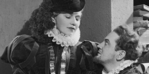 Przedstawienie "Elżbieta królowa, kobieta bez mężczyzny" w Teatrze Kameralnym w Warszawie w 1939 roku.