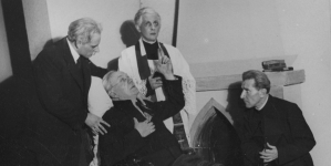 Przedstawienie "Pierwszy legion" w Teatrze Miejskim w Wilnie.