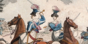 "Gräfin Plater an der Spitze ihres Ulanen Regiments Zu den vielen heroischen Grossthaten des polnischen Befreyungskrieges gehört auch [...]" (Znane także jako: "Emilja Plater na czele ułanów.") Georga Benedikta Windera.