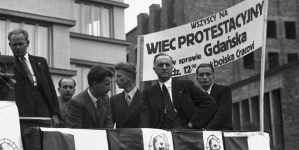 Wiec protestacyjny w Krakowie w sprawie Wolnego Miasta Gdańska w lipcu 1936 r.