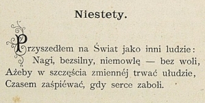 "Niestety" Wacława Liedera.