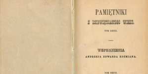 Andrzej Edward Koźmian, "Wspomnienia Andrzeja Edwarda Koźmiana" (strona tytułowa)