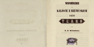 Andrzej Edward Koźmian, "Wspomnienie o Kaliście z Rzewuskich księżnie Teano" (strona tytułowa)
