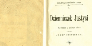 Józef Teodor Kościelski, "Dzienniczek Justysi : komedya w 1 akcie" (strona tytułowa)