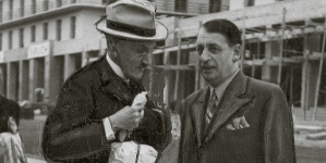 Leon Wyrwicz i Józef Flach podczas pobytu wypoczynkowego w Krynicy w 1937 roku.
