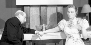 Teresa Suchecka w przedstawieniu "Z miłości niedostatecznie" w Teatrze im. Juliusza Słowackiego w Krakowie w czerwcu 1936 r.