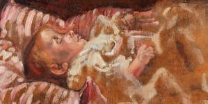 "Dziecko śpiące w kołysce" Fryderyka Pautscha.