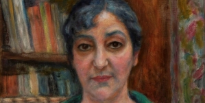 "Portret żony w zielonym swetrze" Józefa Pankiewicza.