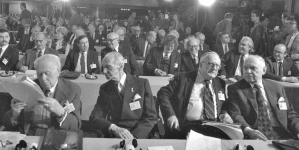 Kongres Intelektualistów w Obronie Pokojowej Przyszłości Świata w Hotelu Victoria w Warszawie 16.01.1986 r.