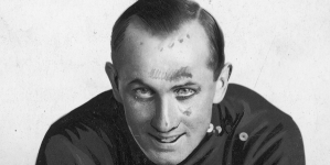 Jan Łazarski na rowerze.