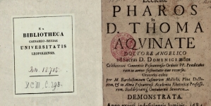 Bartłomiej Kazimierz Malicki "Inextingvibilis Ecclesiae Pharos in D. Thoma Aqvinate..." (strona tytułowa)