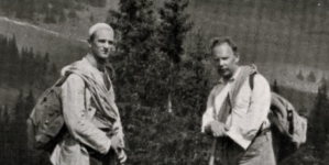 Ks. Jan Humpola i Mieczysław Świerz w Dolinie Koperszadów Zadnich w Tatrach.