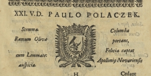 Herb Pawła Polaczka w druku z roku 1725.