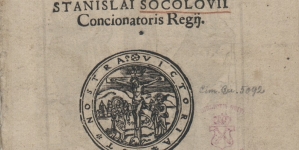 Stanisław  Sokołowski "Concio de vestitv et frvctv haereseon Stanislai Socolovii [...]." (strona tytułowa)