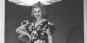 Ina Benita na letnim balu mody w Hotelu Europejskim w Warszawie. 28.06.1939 roku.