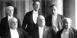 Przyjęcie noworoczne u prezydenta RP Stanisława Wojciechowskiego na Zamku Królewskim w Warszawie w styczniu 1926 r.