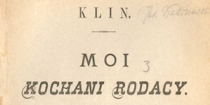 Julian Kaliszewski "Moi kochani rodacy" (strona tytułowa)