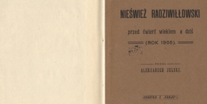 Aleksander Jelski "Nieśwież Radziwiłłowski przed ćwierć wiekiem a dziś : (rok 1905)" (strona tytułowa)