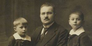 Wilhelm Grimsmann z synami Zygmuntem i Janem.