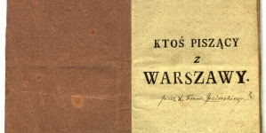 Franciszek Salezy Jezierski "Ktoś piszący z Warszawy" (strona tytułowa)