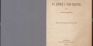 Kazimierz Łapczyński "Wycieczka na Litwę i nad Bałtyk" (strona tytułowa)