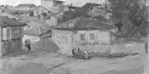 Obraz Bronisławy Rychter-Janowskiej "Aksi-Azja Mniejsza".