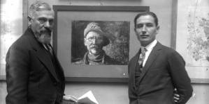 Władysław Stapiński i Abraham Neuman (z lewej) na wystawie.