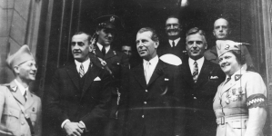 Otwarcie I Polskiej Olimpiady "Sokołów" w Pittsburghu. (1938 r.)