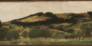 "Pejzaż podgórski" Hipolita Lipińskiego.