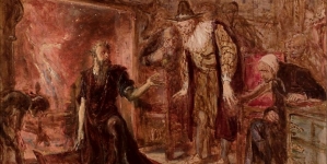 "Alchemik Sędziwój i Zygmunt III" (szkic) Jana Matejki.