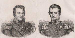 Portrety Jana Henryka Dabrowskiego i Samuela Różyckiego.
