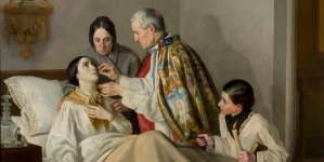 "Ostatnia komunia umierającej" Tadeusza Goreckiego.