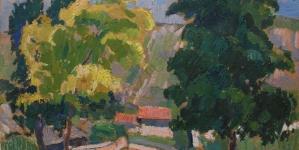 "Pejzaż z drzewami" Kazimierza Strzemińskiego.