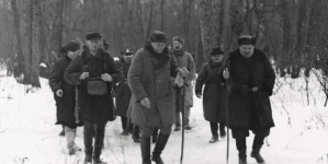 Polowanie z udziałem prezydenta RP Ignacego Mościckiego w ordynacji księcia Karola Mikołaja Radziwiłła w styczniu 1931 roku. (3)