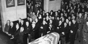 Nabożeństwo żałobne w Londynie po śmierci gen. Władysława Sikorskiego, z udziałem najwyższych władz RP,  6.07. 1943 roku. (5)