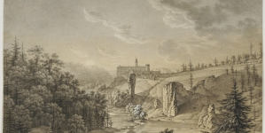 "Widok Zamku Pieskowa Skała" Jana Nepomucena Głowackiego.