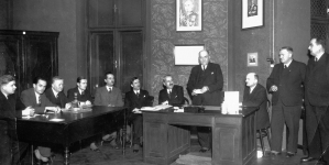 Posiedzenie informacyjne dla prasy Ligi Morskiej i Kolonialnej w Krakowie 15.02.1938 r.