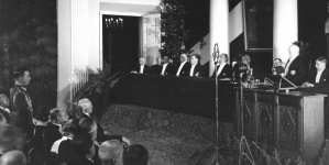 Posiedzenie inauguracyjne Polskiej Akademii Literatury w sali Prezydium Rady Ministrów w Warszawie 8.11.1933 r.