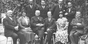 Wizyta delegacji radnych Paryża z wiceprezydentem miasta Quentinem w Polsce 26.09.1932 r.