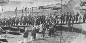Uroczystość poświęcenia łodzi Oddziału Wioślarskiego Towarzystwa Gimnastycznego "Sokół" w Krakowie 24.05.1930 r.