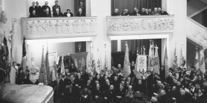 Uroczystość poświęcenia Domu Akcji Katolickiej im. papieża Piusa XI - "Roma" przy ul. Nowogrodzkiej 49 w Warszawie  23.02.1936 r.