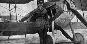 Podchorąży-pilot Stefan Pawlikowski we francuskiej eskadrze myśliwskiej „Spad” Nr 96 na froncie nad Sommą w lipcu 1918 r.