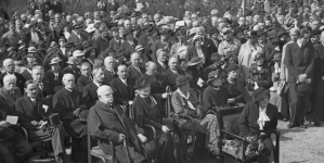 Uroczystość odsłonięcia pomnika Marii Skłodowskiej-Curie w Warszawie, 05.09.1935 r.